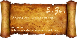 Spiegler Zsuzsanna névjegykártya